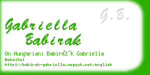 gabriella babirak business card